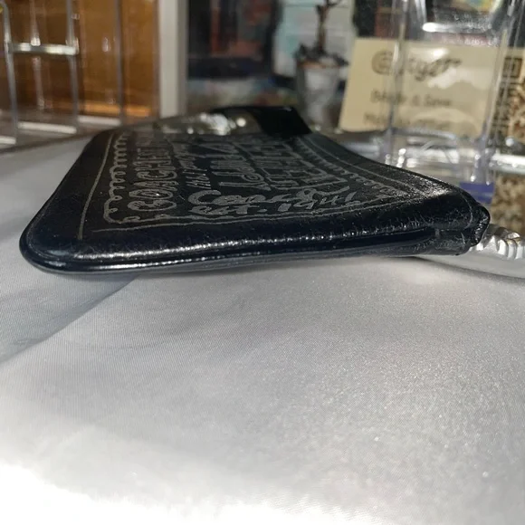 Coach Poppy Y2K Graffiti Script Leather Wristlet / Small Zip Pouch - Picture 7 of 10